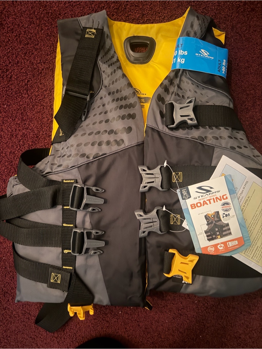 Stearns Women's Gray & Yellow Life Vest Swim Coverup